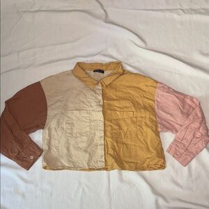 V ery J crop top / blouse long sleeves size large